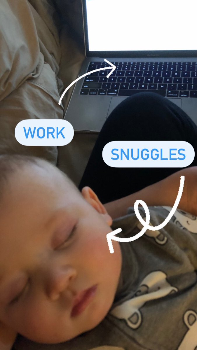 Saturday is for the best kind of multi-tasking; work and snuggles! #engage109