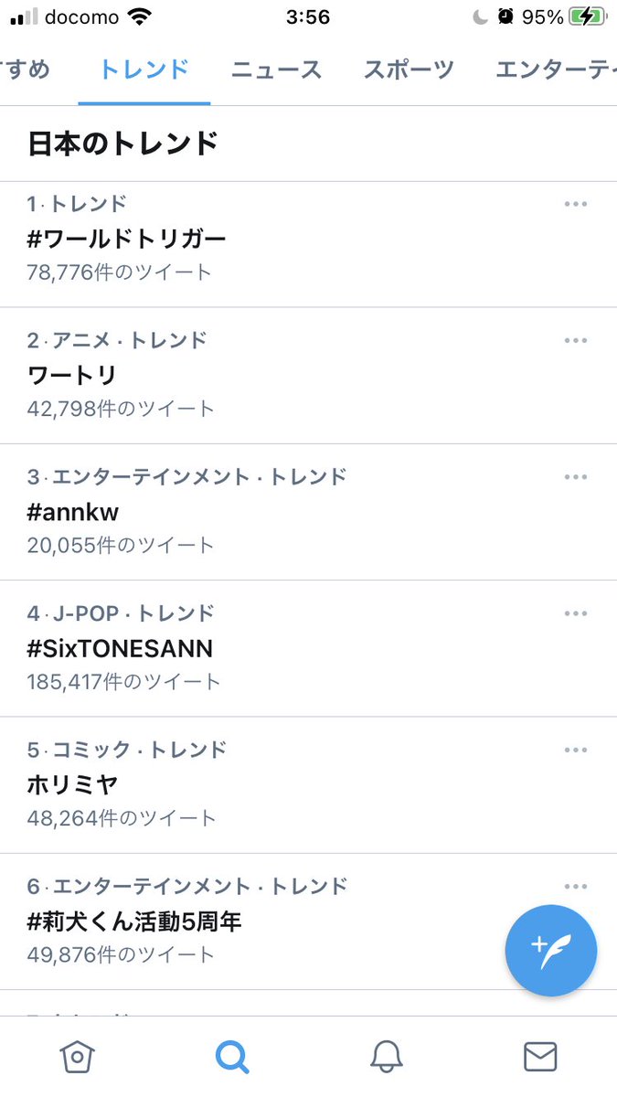 ワールドトリガー の感情分析 Nyakone