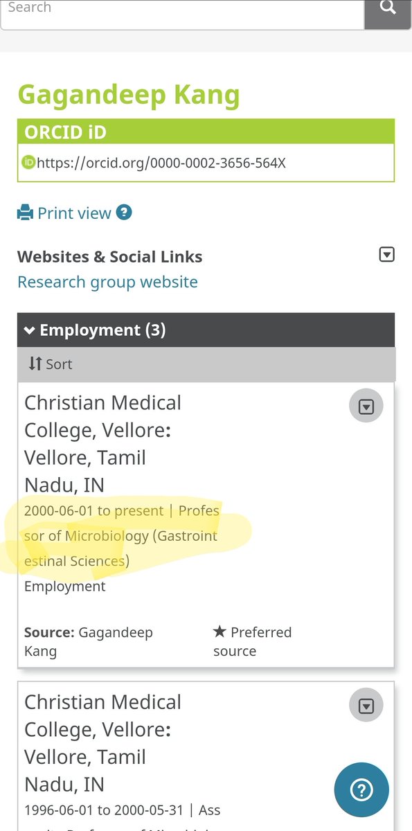 Now let us understand if she is an expert on epidemics or vaccine development.Nope. She is a professor of Microbiology (Gastrointestinal science) at CMC Vellore.The closest she has come to epidemic is Rota virus, which is a diahorrea impacting young kids.