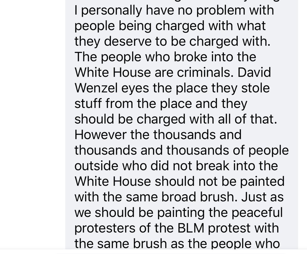 But she responded to my comment and we’re having a dialogue. And that’s a start. P.S. One of her other FB friends corrected her that it was the Capitol, not the White House. /end thread