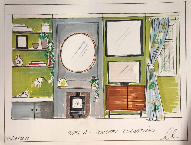 InteriorAcademy's tweet photo. #StudentSpotlight: Lounge perspective drawing and proposed elevations designed by student Maria Steinert. ✍👏
See more of her great #interiordesign work: https://t.co/5aiU5Wnk98

#livingroomdesign #perspectivedrawing #IDAI https://t.co/77hLjo3lFN