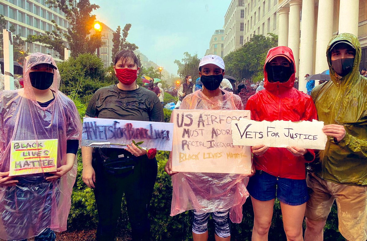 As former or current military members many of us feel heartbreak, rage, grief, disgust. To see “service” exploited for bigoted violence, to witness the legacy of white supremacy our country was built on rear its ugly head.But we have a choice. To stand on the side of freedom.