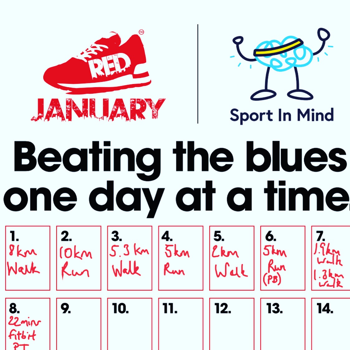 jones_hannah's tweet photo. This January, I’m attempting to do some physical activity every day to raise money for Sport In Mind. We’re holding back a tidal wave of Mental Health issues as Covid and lockdowns continue to impact people so profoundly 1 of 2 https://t.co/cgncLRowfo