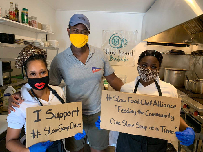 Reneh's tweet photo. Slow Food Barbados was able to launch the Slow Soup Drive in 2020. Find out how you can still donate to this cause in 2021 by checking the link below.
@slowfoodbb #SlowSoupDrive #Barbados #ChefAlliance
https://t.co/VTS8y6OzN6 https://t.co/J299mXSSpj