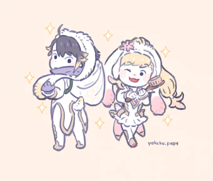 お耳の次はしっぽも念入りにブラッシングですよー! 