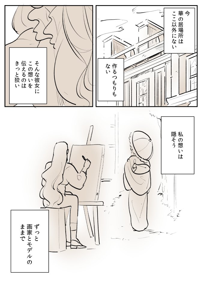 【創作百合】女流画家とモデルちゃん。秘密 
