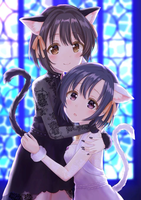 かこほたDay2ご出演おめでとうございます?茄子さんの幸運の使い魔衣装を色違いでほたるちゃんにも着てもらいました☺️
#鷹富士茄子 #白菊ほたる #デレマス 
#シンデレラHNYday2 