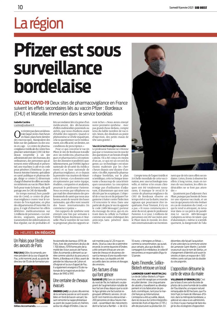 Reseau_CRPV's tweet photo. Immersion au centre régional de pharmacovigilance (CRPV) de Bordeaux en charge de la surveillance des #vaccins 💉 contre la #Covid19 🦠 pour @Reseau_CRPV avec le Pr Pariente. https://t.co/Fk4uT0agdm
