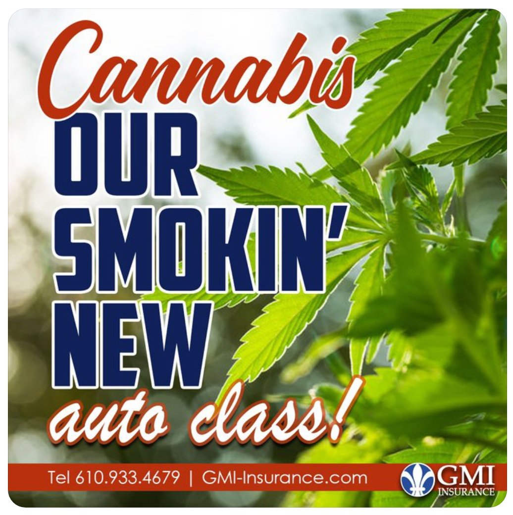 LyniseWalton's tweet photo. @GMIINSURANCE is now writing MONOLINE AUTO for #cannabis operations. Eligible states: PA, NJ, FL, CA, NV, LA, MS, IL. Contact @LyniseWalton 610 933 4679 x 237 #insurance #autoinsurance #businessinsurance #broker #producer https://t.co/qktu33lqet