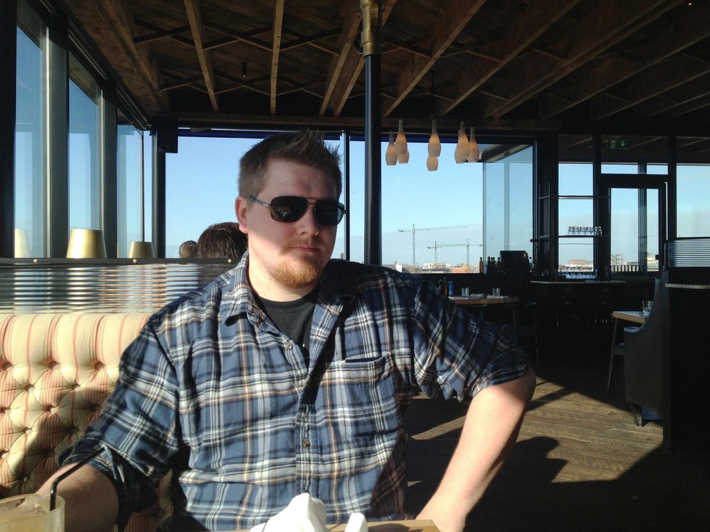 We stayed at the best hotel in Dublin. It was called The Dean and it's do not disturb sign game was next level. We ate breakfast in the rooftop restaurant the next morning before catching a train to Belfast.