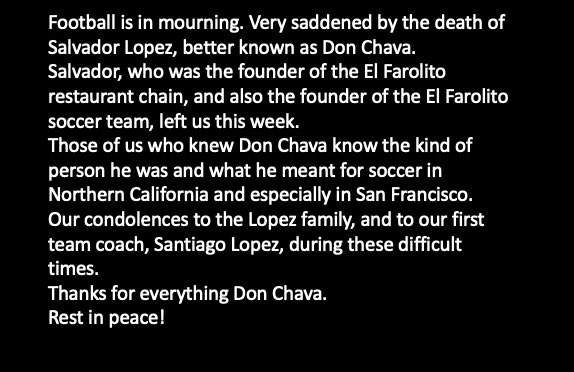 Rest In Peace Don Chava. 🙏🏽