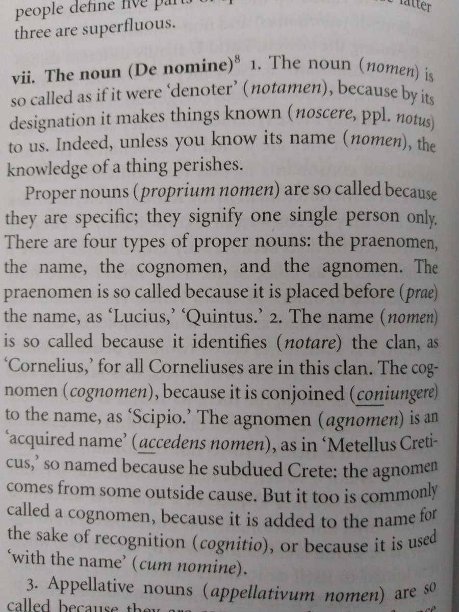 Nouns are so called because they make things known (hey, it works in English too!)