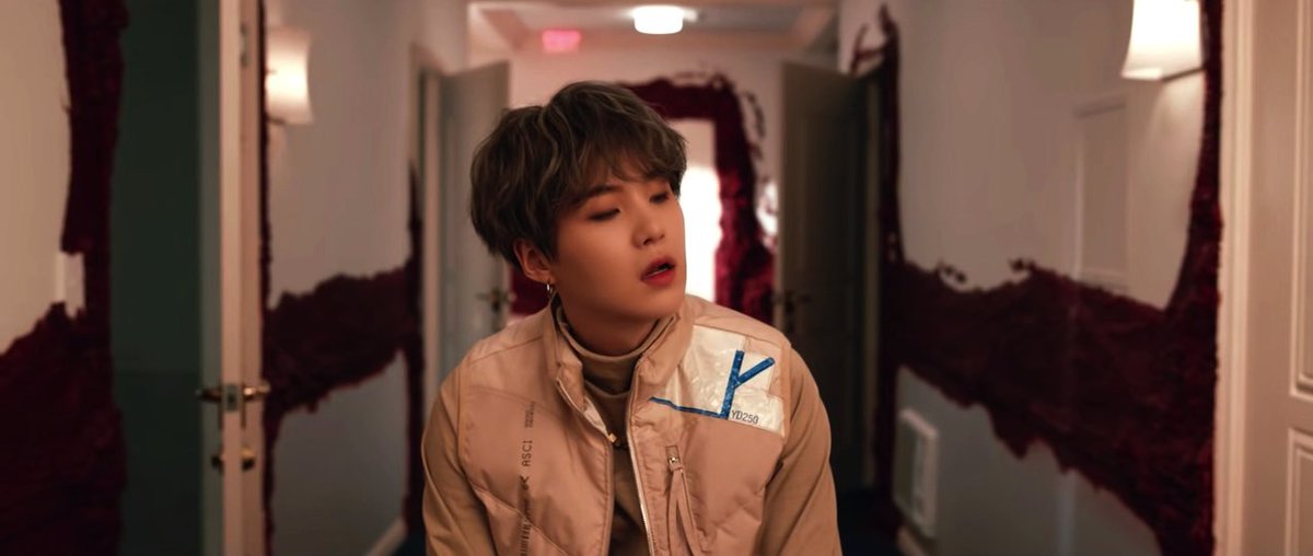 (towards the end, there is a part where it yoongi is with the camera and going backwards in the hall the mv started in, and it sort of feels like a conclusion, with the doors closing but the slow traveling of the camera and idk if it’s the suspense of the quiet piano with the-