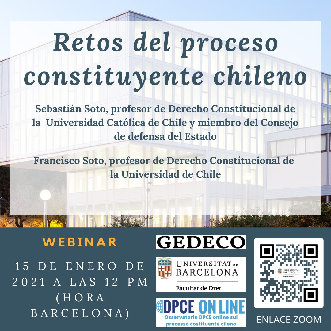 GEDECOUB's tweet photo. El 15 de enero tendremos una webinar sobre el proceso constituyente chileno. Contamos con invitados de lujo y la colaboración de @dpceonline.

La asistencia es abierta a través de este link: https://t.co/ALdkxHs3XG https://t.co/j8DeW8fBPJ