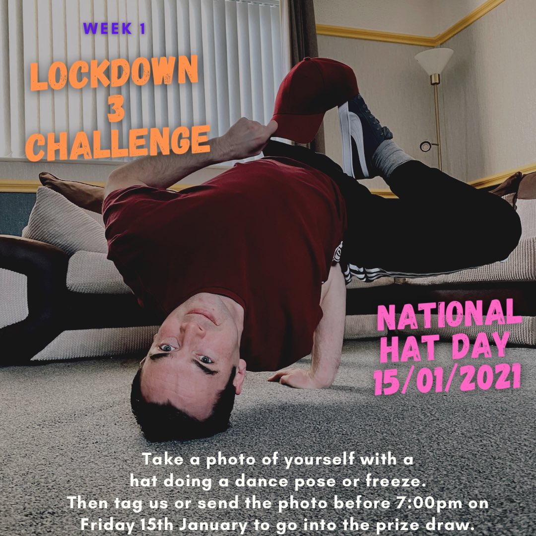 It wouldn’t be a #lockdown without a challenge &amp; prizes. Grab your hats &amp; shows us your poses. <a href="/whatsonsthelens/">Whats On in StHelens</a> @DLS_StHelens <a href="/ThattoHeathPrim/">Thatto Heath Primary</a> <a href="/hackschooluk/">hackschooluk</a> <a href="/QueensCoEURC/">Queen's Park C.E/U.R.C. Primary School</a> <a href="/StMarysBB18/">St Mary's Blackbrook Primary School</a> <a href="/Staidansb/">St Aidan's C.E.</a> <a href="/Hope_Academy/">Hope Academy</a> @mdcreativesltd <a href="/WTSdance/">WatchThisSpace Dance</a> Lets keep students happy &amp; healthy together