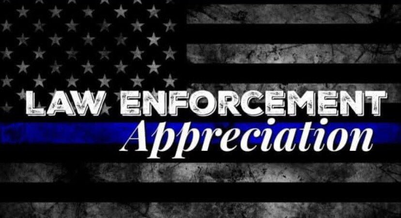 tbcmtairy's tweet photo. Today is National Law Enforcement Appreciation Day. It is a chance to thank law enforcement officers across the country for all they do. Join us in thanking the men and women in blue for risking everything to keep our families safe! https://t.co/S0R8J6dd15