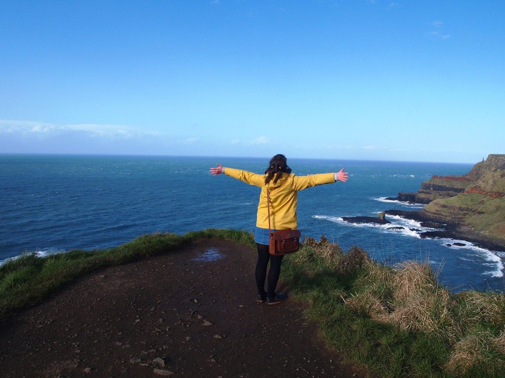 The next day we caught a train up to Coleraine and then a bus to the Giant's Causeway. The Causeway was a magical place, unlike anywhere we had ever been before and we loved exploring the basalt columns and windy cliff tops.