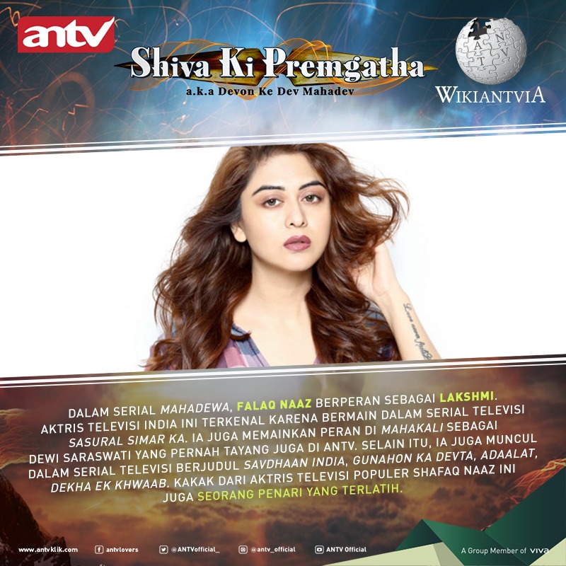 pesbukersdiANTV's tweet photo. Hallo ANTVLovers
Selain cantik, wanita yang satu ini juga jago banget
Dalam dunia akting. Falaq Naaz kali ini juga bermain dalam serial Mahadewa sebagai Lakshmi.
Jangan lewatkan SHIVA KI PREMGATHA setiap hari hanya di ANTV.
#ShivaKiPremgatha #AntvKeren #SerialIndia https://t.co/L531573nKo