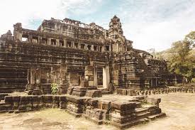 So Angkor Wat means "Temple City". Its original name was Vrah Vishnuloka or Parama Vishnuloka, meaning the sacred dwelling of Vishnu in Sanskrit.But, it gradually turned into a Buddhist temple towards the end of the 12th century & is still used for worship today.