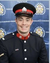 DeputyWilkie's tweet photo. Today the men and women of the @HaltonPolice stand in solidarity with our friends and colleagues of the @CalgaryPolice as they lay to rest Sergeant Andrew Harnett. Our thoughts and prayers are with you and the Harnett family. Rest In Peace brother. #heroesinlife https://t.co/XTWGqwWxfv