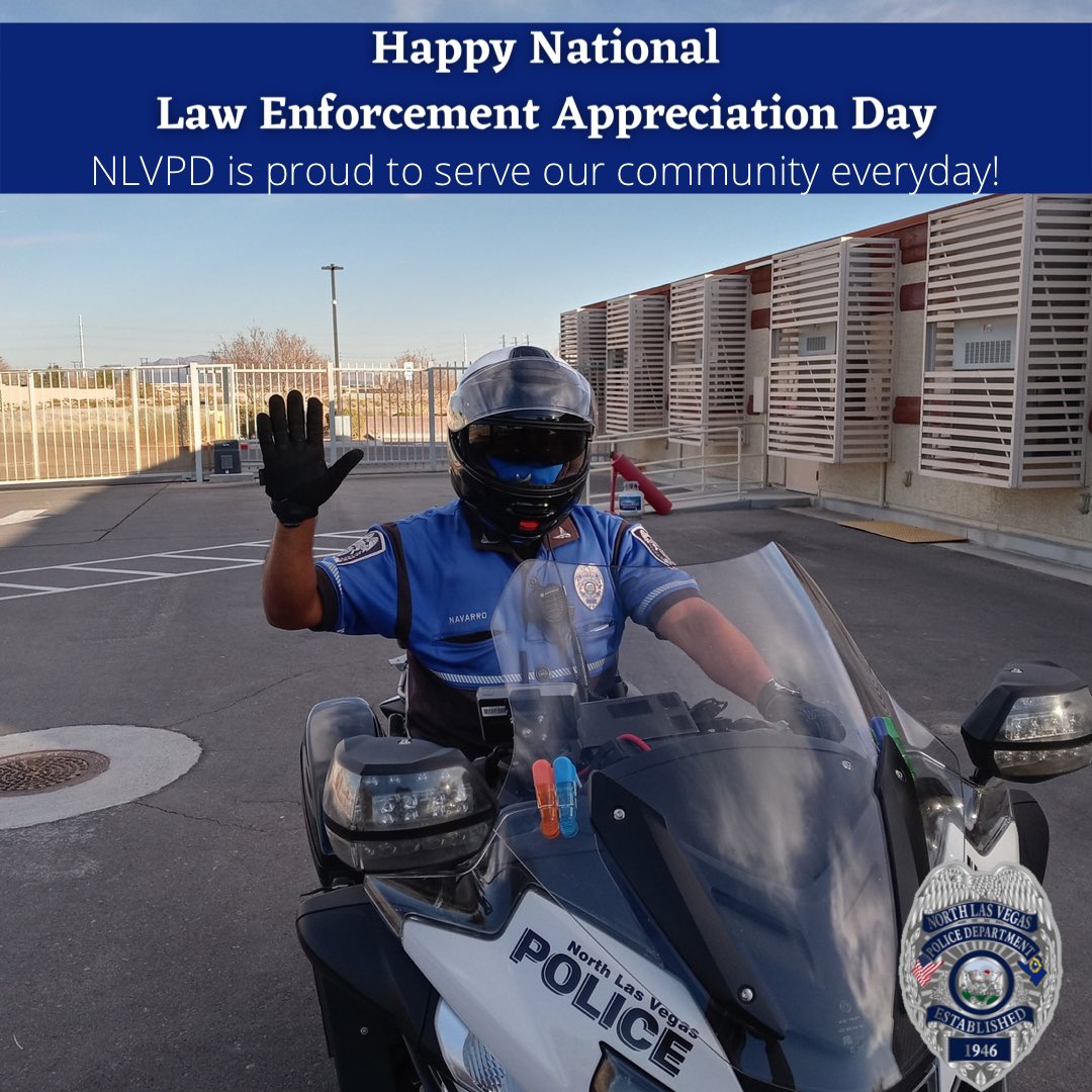 NLVPD's tweet photo. Today is National LAW ENFORCEMENT APPRECIATION DAY 👋 👮‍♀️ 

#CapabilityHealth made some personalized artwork to say “Thank you” to the #NLVPD officers and the department. We are proud to serve everyday!

Wave and show them some love 👋 today. 

#LawEnforcementAppreciation #LEAD https://t.co/DcWf0kjIS5