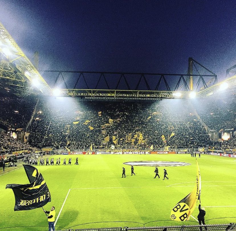 Poch had us off here. A 10 hour coach trip to Dortmund to watch our reserves get wellied 3-0 in the last 16 of the Europa League. Cracking place