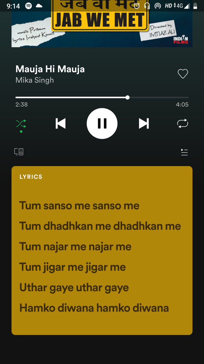 prince_dantani's tweet image. Mauja hi mauja has lyrics of Hum ko diwana that's what my @Spotify says
Is it?
#systembug
#Spotify