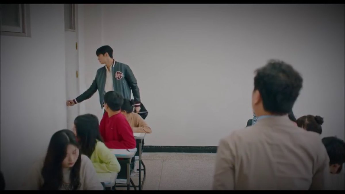 he didn't take his math test and went straight to jugyeong (not condoning the stalking that happened), if it weren't for him, jugyeong would still be innocently talking to a guy who already has a girlfriend