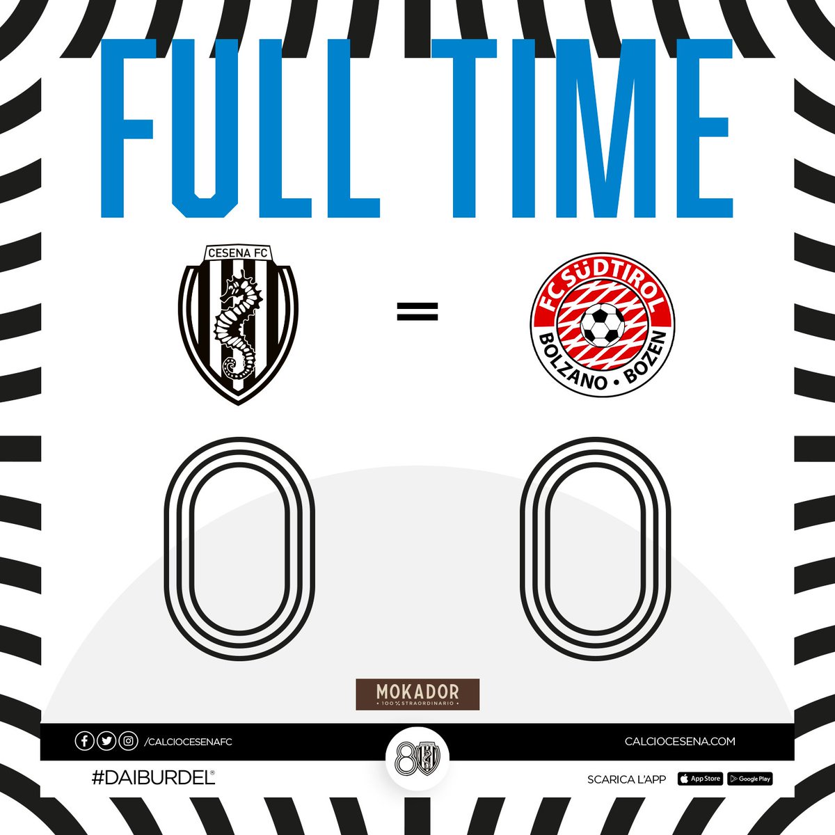 calciocesenafc's tweet image. #FULLTIME - #CESSUD 0-0

Powered by Mokador