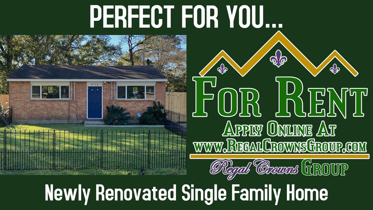 RegalCrowns's tweet photo. OPEN HOUSE - Saturday, January 9th from 12pm - 2pm. Come See YOUR Next HOME @ 6173 Matthews Street, 70812. Checkout this NEWLY Renovated Single Family Home in Baton Rouge, Louisiana 🏡 🏠🏡 available For Rent NOW!!! Let US put your family in a HOME. https://t.co/YXONuS4Fh2 https://t.co/Nq1ZQm9lpp
