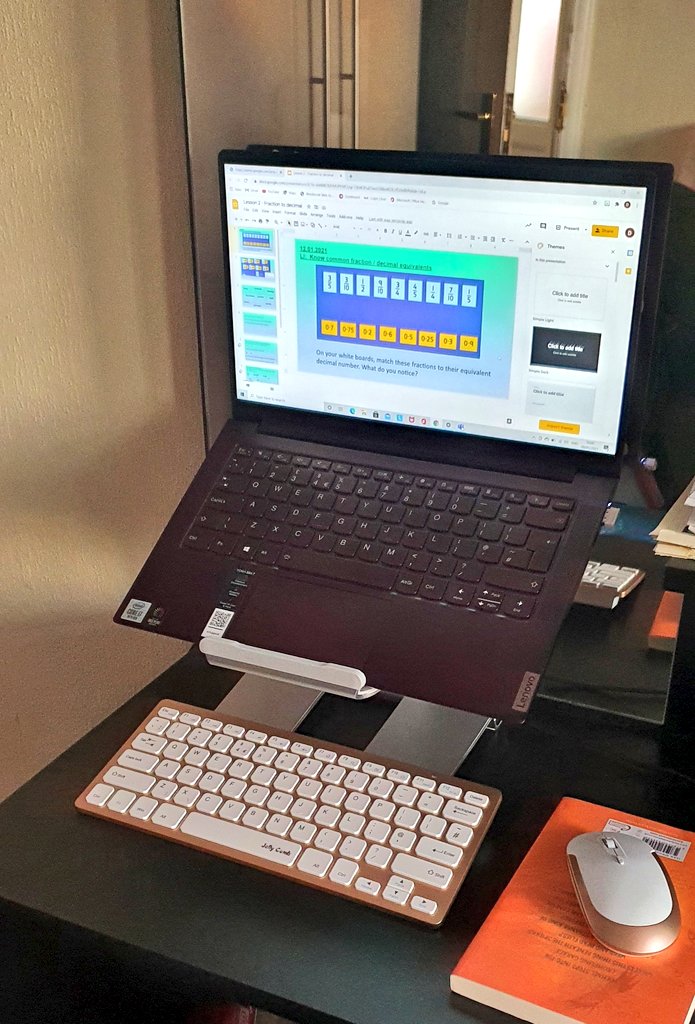darminifernando's tweet photo. My makeshift working desk for all the Google classroom lessons I could ever wish for. #goodbyebackpain https://t.co/p1Bjr3s2js