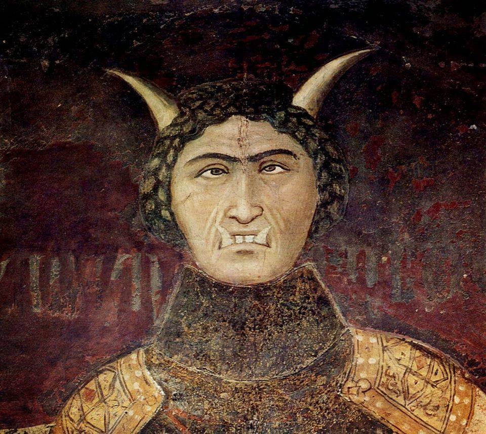 The Tyrant, from Ambrogio Lorenzetti's The Allegory of Bad Government, fresco, Sala Dei Nove, Siena, 1338 -1339.