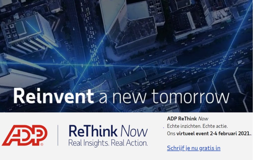 IvoryWinter1's tweet photo. ReThink Now, ons nieuwe GRATIS virtuele event: 3 februari 2021, zal real-world inzicht blijven bieden in de wereld van payroll en hr. Met toegang tot expert presentaties, workshops, demo's en netwerkevents bieden we ook in 2021 exclusieve content aan... https://t.co/ihr8CmvTME https://t.co/CsYLg66lrc