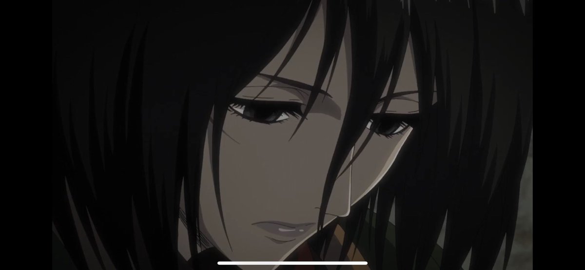 3. Mikasa tries everything to save Eren but Reiner and Bertholdt still managed to get away with him. Mikasa feels as if she’s to blame, for letting them get away with Eren. Furthermore, we can infer Mikasa is trying everything to be by his side, no matter what.