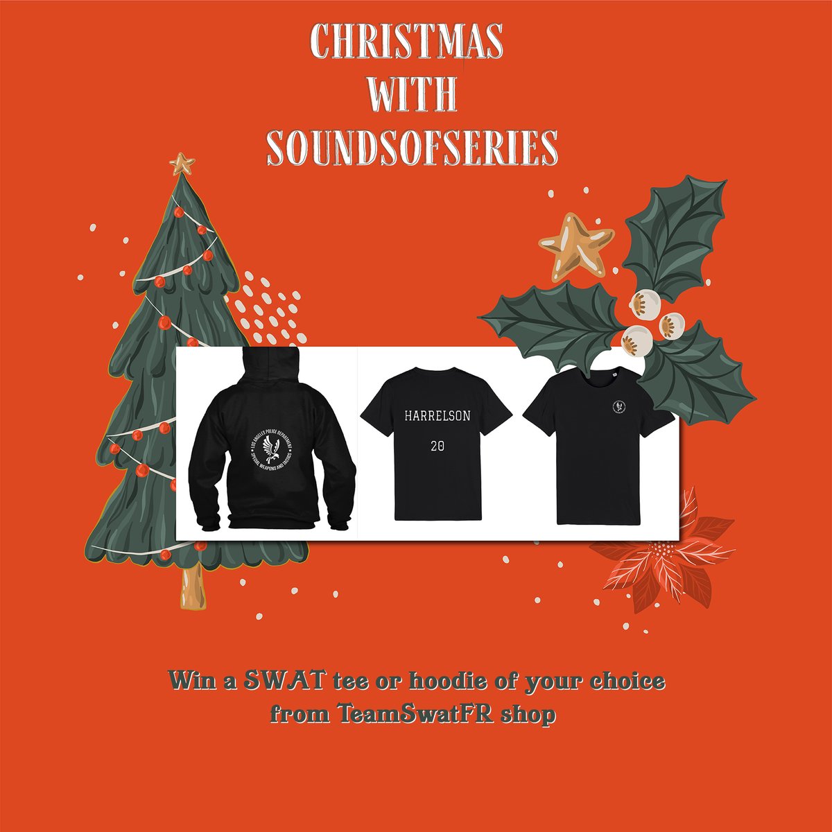 SoundsOfSeries's tweet photo. 39 - #CHRISTMASWITHSOS

Win a SWAT tee or hoodie of your choice from @TeamSwatFR shop

To enter:
▪️ RT this tweet
▪️ Follow @SoundsOfSeries &amp; @TeamSwatFR           
▪️ Subscribe to our youtube channel: https://t.co/YogxpMoT0l https://t.co/U2OO5Lmvt8