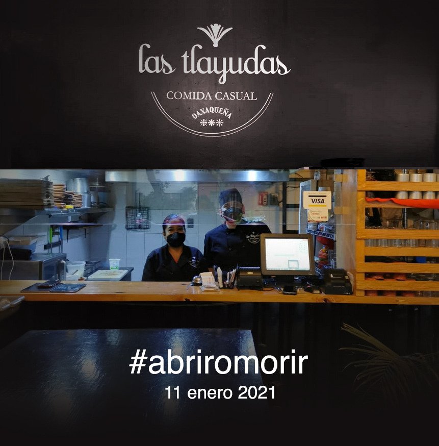 Nos sumamos a la resistencia pacífica para que el <a href="/GobCDMX/">Gobierno de la Ciudad de México</a> considere a la industria  restaurantera como actividad esencial, dado que cumplimos con las normas sanitarias para atender a nuestros clientes, y poder abrir nuestra puertas el 11 de enero.  #abriromorir #consumolocal
