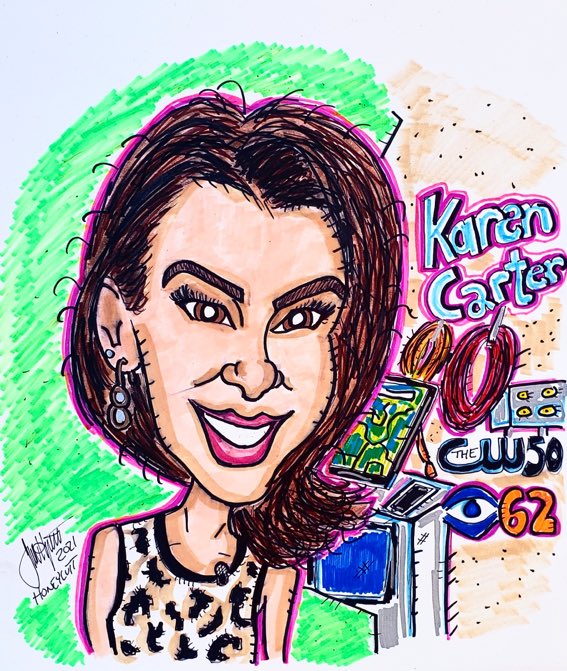 KarenCarterTV's tweet photo. Just received this awesome drawing by @jamesxxcc! Thank you so much! This is my first ever caricature (Iβve secretly always wanted one) and itβs beyond cool! Love it!!
#honeycuttdrawme #honored #awesomeartist #firstforecastdetroit #caricatura #feelingblessed #soexcited https://t.co/rxdScLOokW