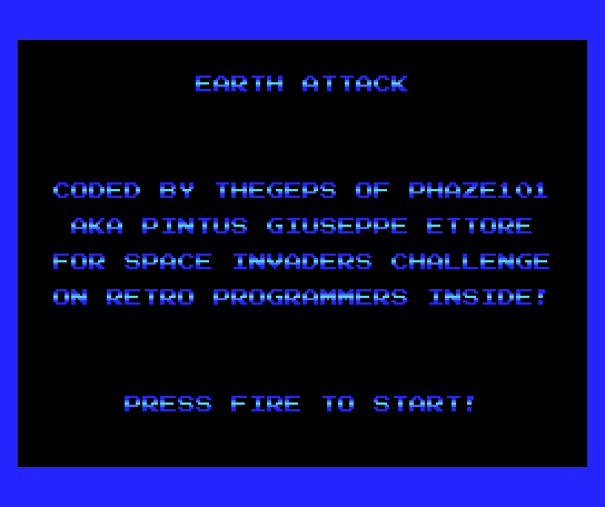 Arnaud De Klerk 𝐓𝐇𝐄 𝐅𝐈𝐋𝐄 𝐇𝐔𝐍𝐓𝐄𝐑 Earth Attack By Thegeps Of Phaze 101 Thegeps Of Phaze 101 Has Released His New Space Invaders Clone For The Msx And Of Course