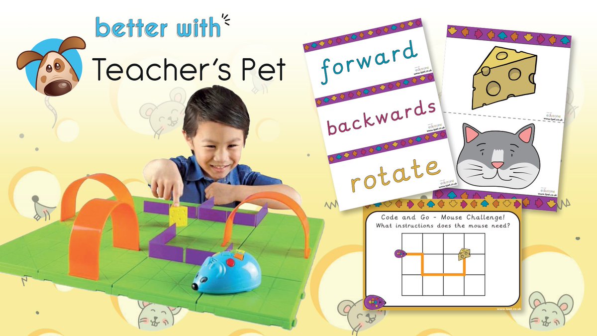 EduzoneLtd's tweet photo. Our Coding Robot Mouse is designed to engage and inspire children in STEM lessons from a young age. ๐ญ
This product is part of our 'better with' collection meaning you get 10% using code BETTER10 ๐
https://t.co/JDw1tExrZV
#betterwith #coding #eduzone #tpet #learn #teach https://t.co/pRLwAvFYtR