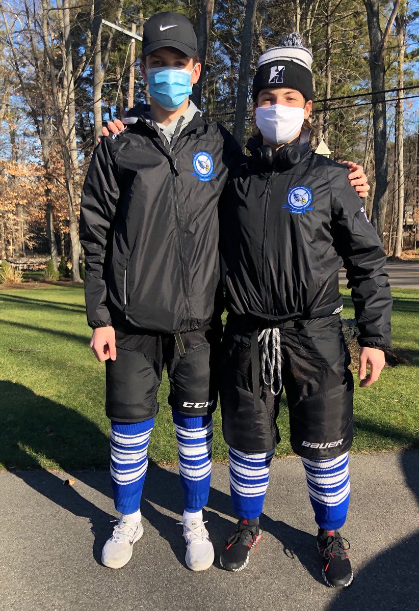 Here we go boys!!!  Michael Govoni and Johnny Clayton kick off our coop Hopedale hockey team season today. Good luck and get after it!!! ⁦<a href="/MillisAthletics/">Millis Athletics</a>⁩