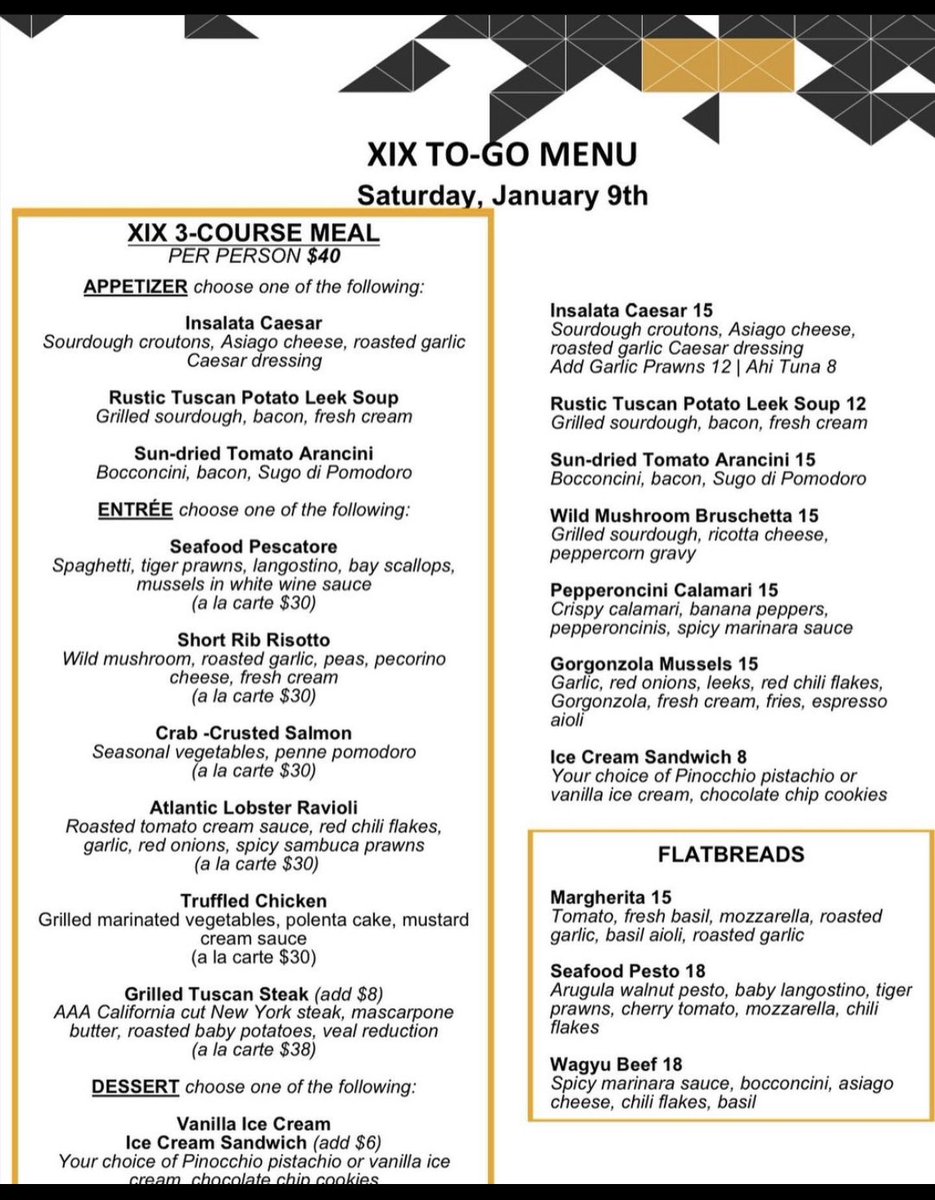 xix19stalbert's tweet photo. Your Saturday menu has arrived! Place your order for pickup or delivery at  https://t.co/Qgi8bC5nIK #t8n #t8ntakeout #shoplocal #yegeats #yegtakeout https://t.co/Dtdq9fFL8W