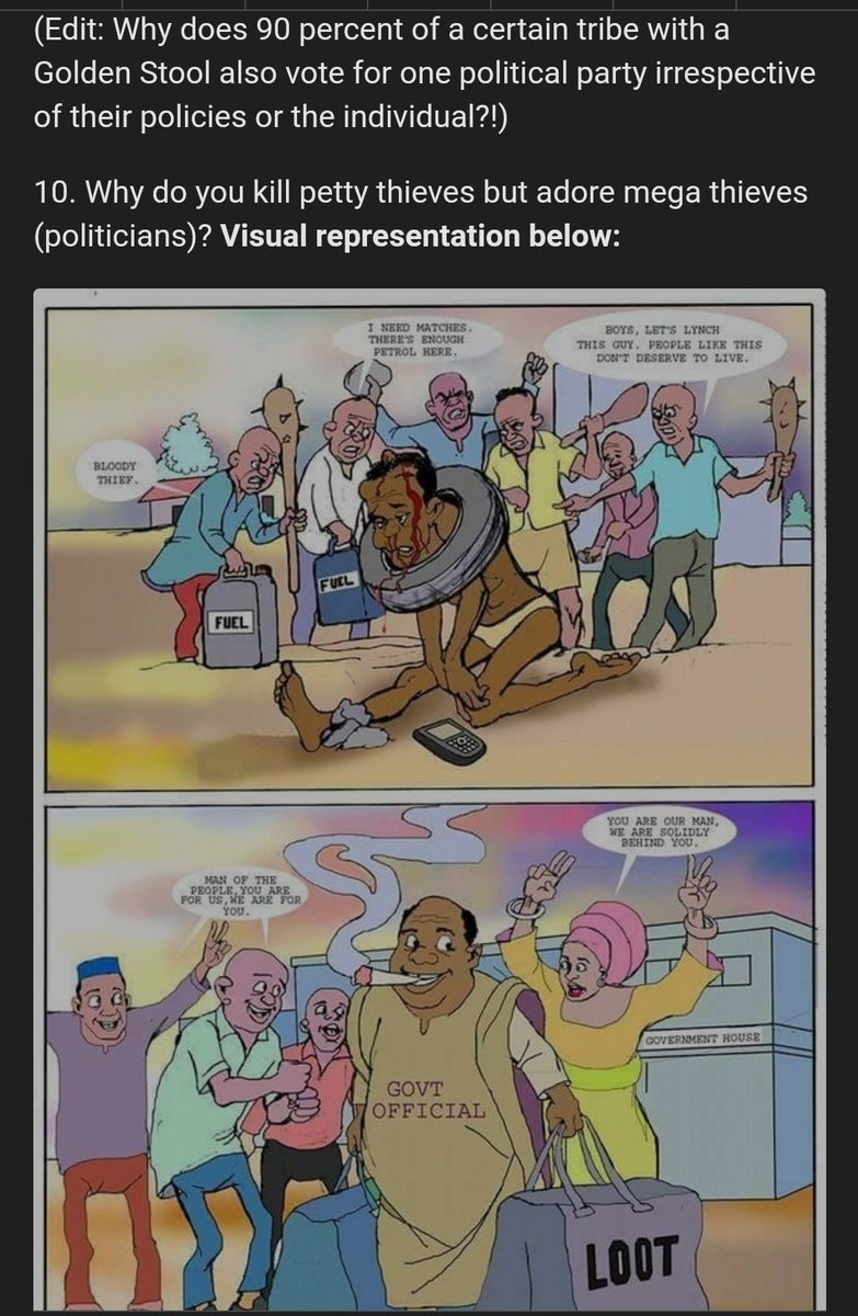 I saw this Response to 'What do Ghanaians dislike about other Ghanaians' on Quora and thought I should share. Accurate about ?A Thread... #UCCfreshers  #WelcomeToKNUST  #NanaAfricanLeaderOfTheYear