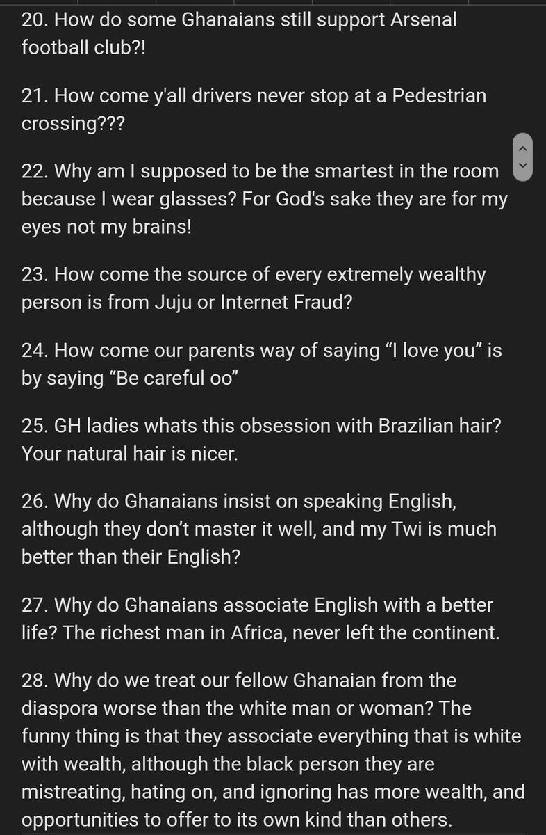 I saw this Response to 'What do Ghanaians dislike about other Ghanaians' on Quora and thought I should share. Accurate about 🇬🇭? A Thread... #UCCfreshers #WelcomeToKNUST #NanaAfricanLeaderOfTheYear