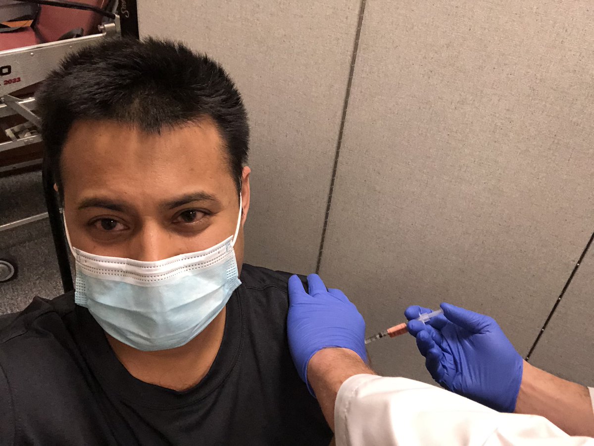 Neilanjan Nandi, MD, FACG, AGAF, FCCF, FACP (@fitwitmd) on Twitter photo 2nd dose #CovidVaccine in the books ! Truly cannot thank the scientists, clinicians & trial Patients who made this happen. Thank you from the bottom of my ❤️
#StickItToCovid #IGotMyShot <a href="/PreventCOVID_19/">COVID-19 Prevention Network</a> <a href="/penngihep/">@PennGIHep</a> 2nd dose #CovidVaccine in the books ! Truly cannot thank the scientists, clinicians & trial Patients who made this happen. Thank you from the bottom of my ❤️
#StickItToCovid #IGotMyShot <a href="/PreventCOVID_19/">COVID-19 Prevention Network</a> <a href="/penngihep/">@PennGIHep</a>