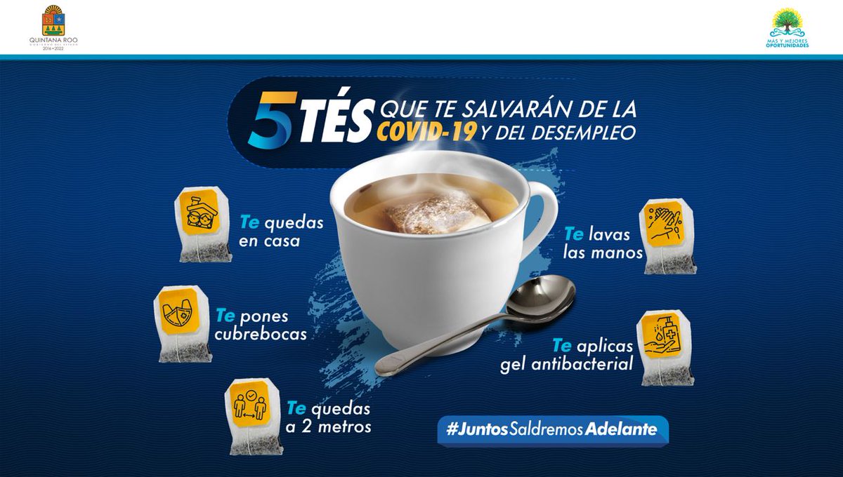 Con estos 5 tés nos protegemos de la #COVID_19 y el desempleo. #PonteVIVO ¡Dale RT!