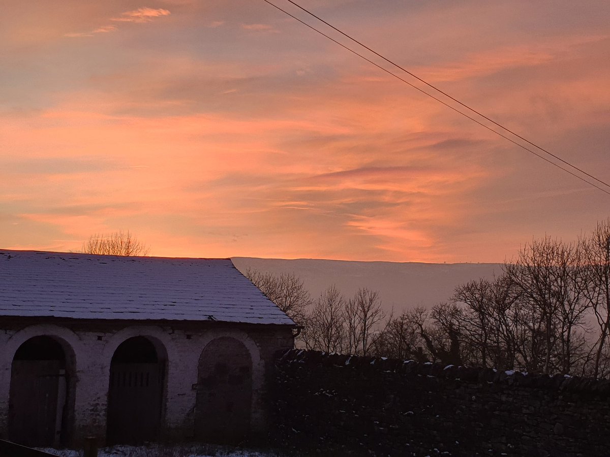 Sunset over the old fold yard.