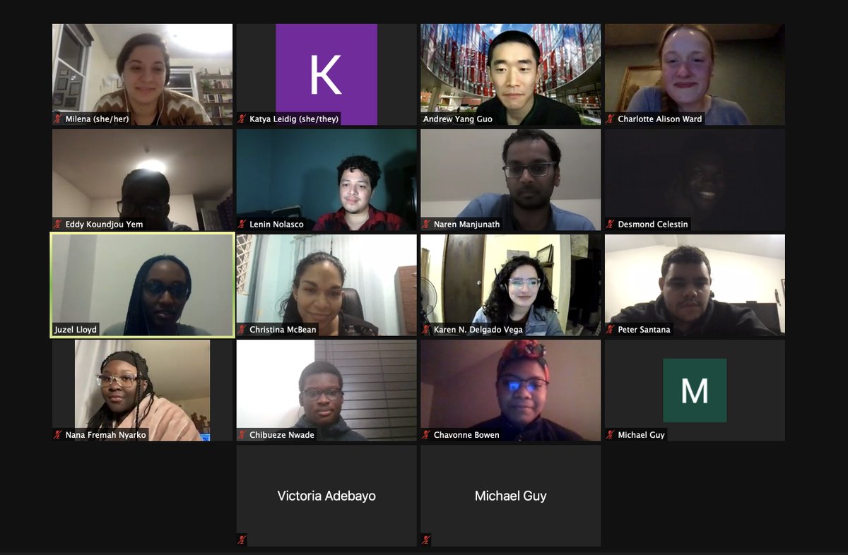 GRADMAP's tweet photo. Thank you so much to our #GradMap alums for hanging out with us last night at #GradMapWW21 and sharing their post-GRAD-MAP experiences (and Code Names expertise) with this year’s participants! https://t.co/vkOXubg8SW