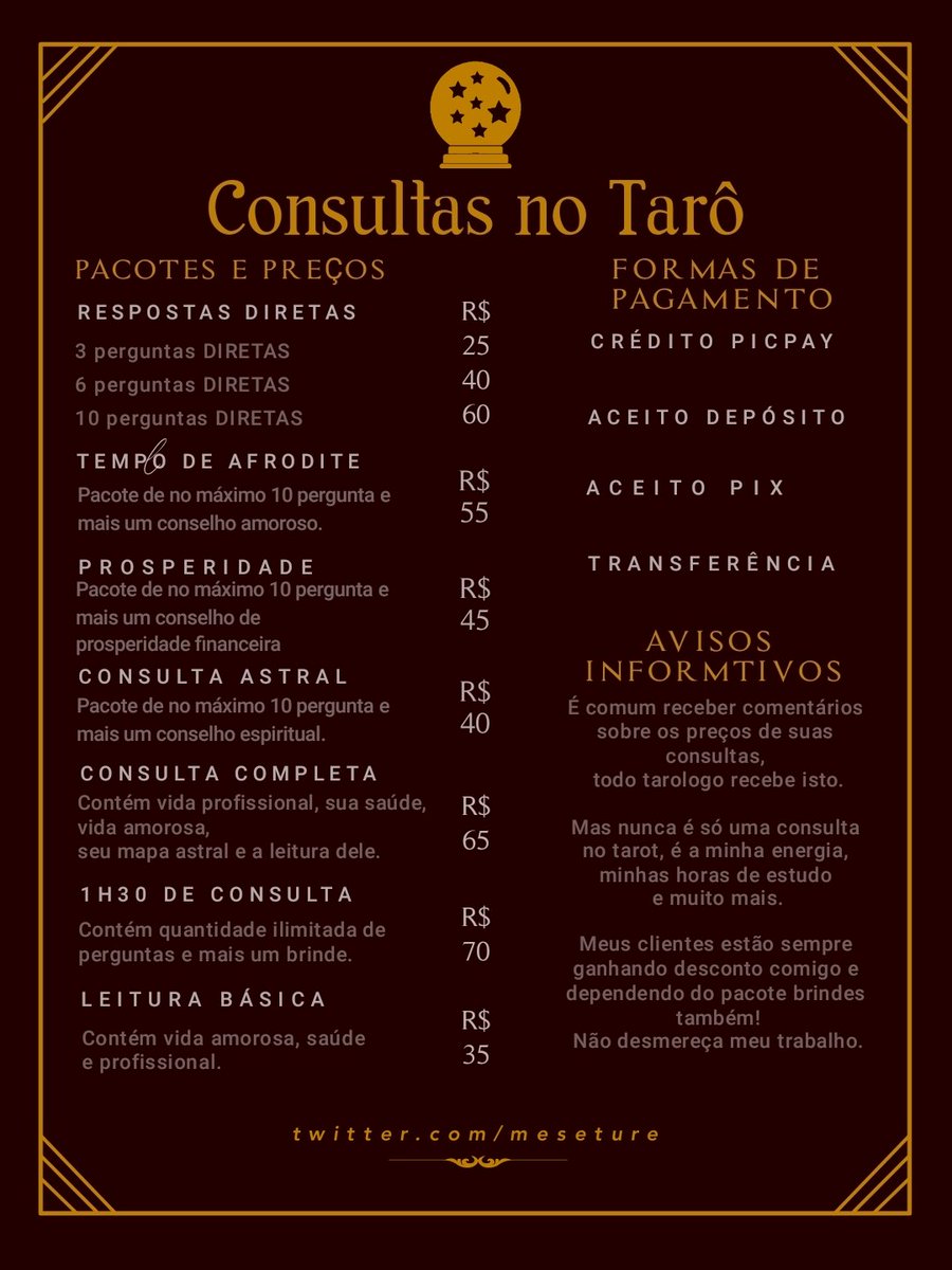 meseture's tweet image. Para mais informações me chame na DM.