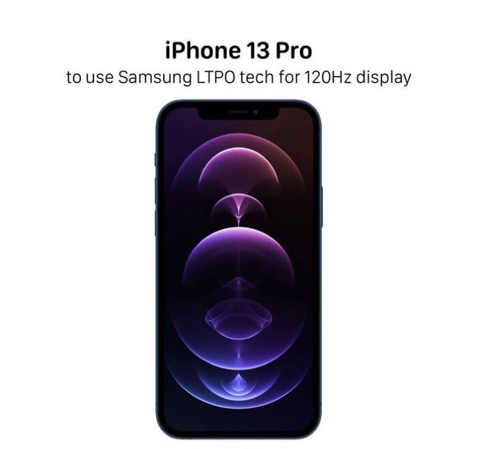 Apple__Doc's tweet photo. According to TheElec, Samsung will be the exclusive supplier of the LTPO OLED displays for this year’s iPhone Pro models. LTPO tech will allow Apple to implement 120Hz ProMotion 

#apple #iphone13 #iphone #120Hz https://t.co/fXRhYqP8SF