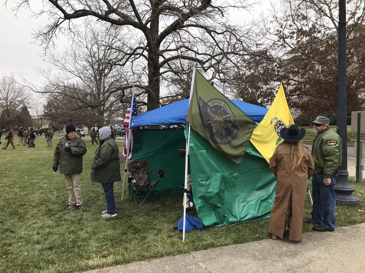 I’ve seen militia flags, Trump flags and Three Percenter insignia